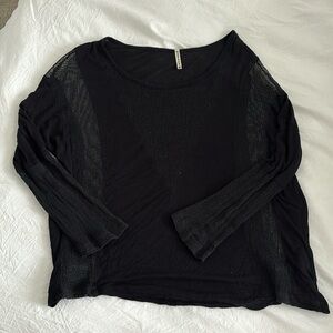 LF Semi Sheer Black Top